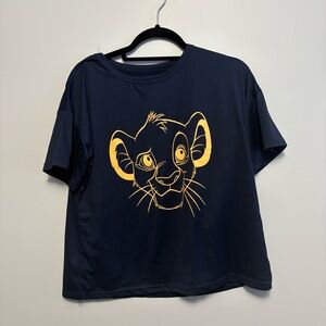 Disney The Lion King Simba Graphic T-Shirt – Navy Blue Short Sleeve Tee